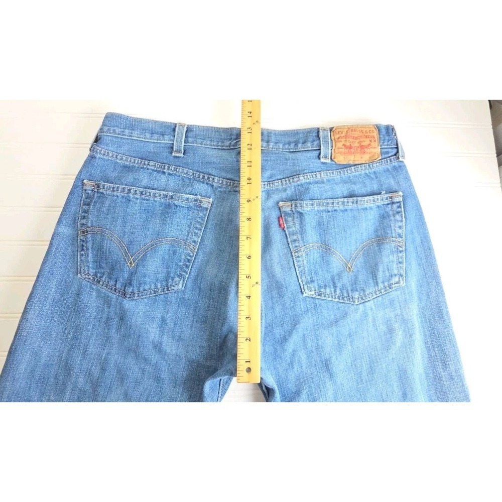 Levis 501 Jeans Mens 38X30 Blue Regular Fit Button Fly Denim - Picture 7 of 8